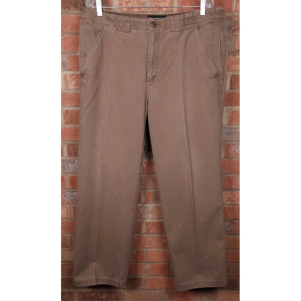 Scottevest Pants Men Size 38x30 Tec Brown‎ Cotton Travel Outdoor Hike Tech